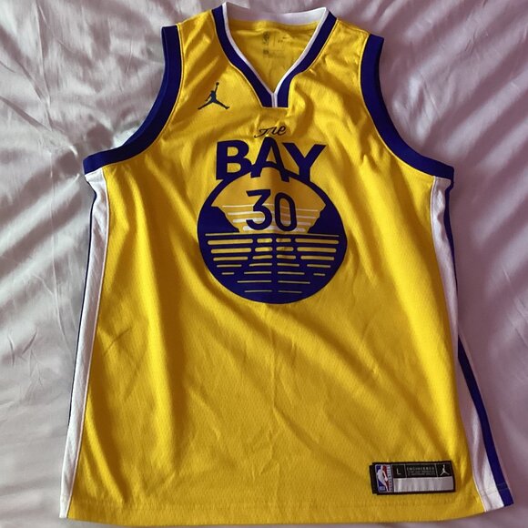 EUC Boys NBA Dri-Fit Stephen Curry Golden State Warriors Jersey - Size Large